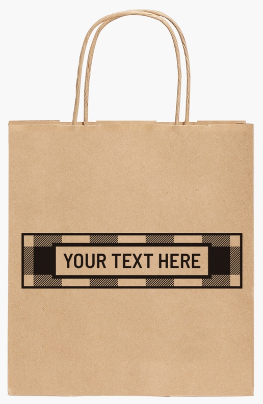 Design Preview for Design Gallery: Conservative Standard Kraft Paper Bags, 190 x 80 x 210 mm