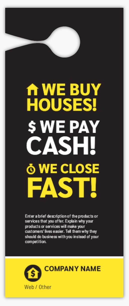 A we pay cash cash for homes gray yellow design