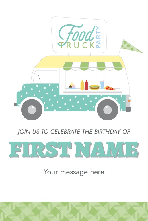 A food truck poster food truck festival gray cream design for Adult Birthday