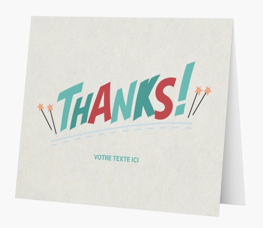 Aperçu du graphisme pour Galerie de modèles : Cartes de remerciement personnalisées, Pliées 5.5" x 4"