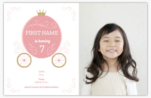 A princess birthday invitation elegant brown pink design for Elegant with 1 uploads