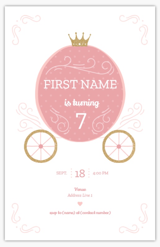 Design Preview for Design Gallery: Child Birthday Invitations & Announcements, 4.6” x 7.2” Flat