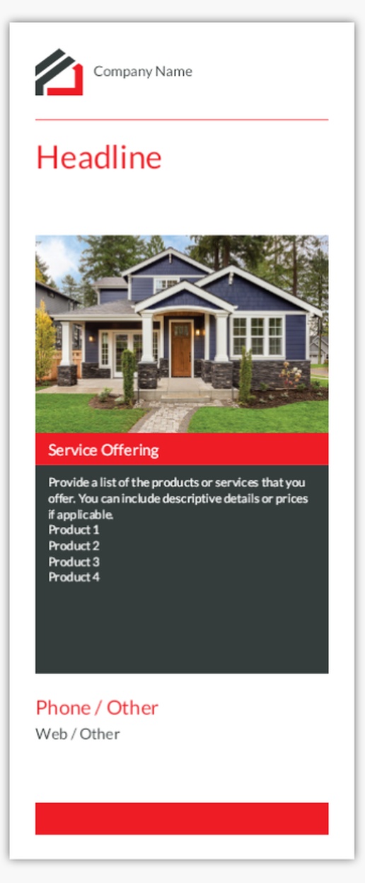 A rent real estate agencies red gray design for Modern & Simple