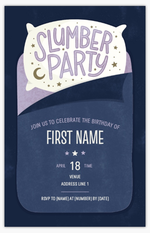 Design Preview for Teen Birthday Invitations & Announcements Templates, 4.6” x 7.2” Flat