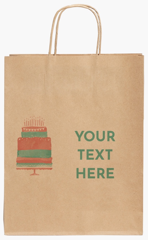 Design Preview for Design Gallery: Bakeries Standard Kraft Paper Bags, 24 x 11 x 31 cm