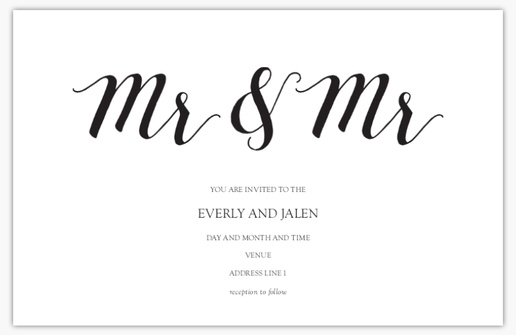 A gay marriage minimal gray black design for Traditional & Classic