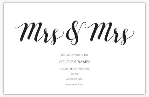 A same sex wedding typography black design for Traditional & Classic