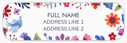 Design Preview for Birthday Return Address Labels Templates, White Paper