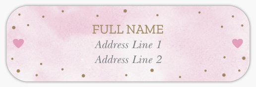 Design Preview for Baby Shower Return Address Labels Templates, White Paper