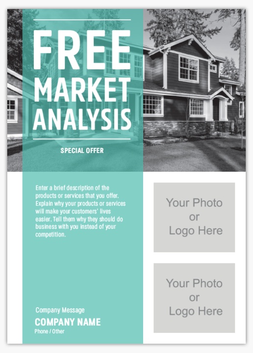 A market analysis free blue gray design for Modern & Simple with 2 uploads