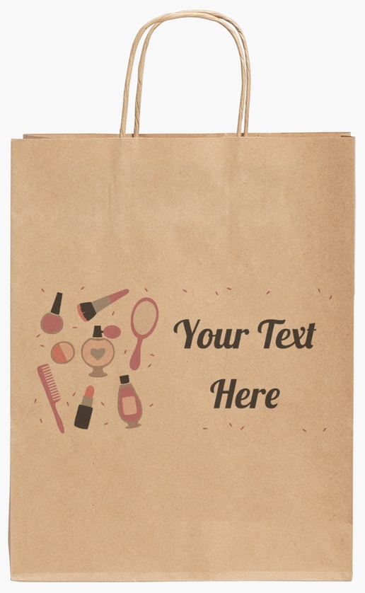 Design Preview for Design Gallery: Cosmetics & Perfume Standard Kraft Paper Bags, 240 x 110 x 310 mm