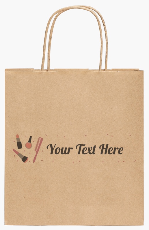 Design Preview for Design Gallery: Cosmetics & Perfume Standard Kraft Paper Bags, S (190 x 80 x 210 mm)