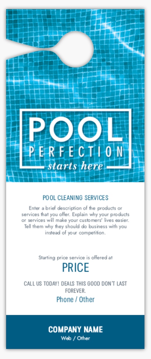 A pool pool cleaning services blue design