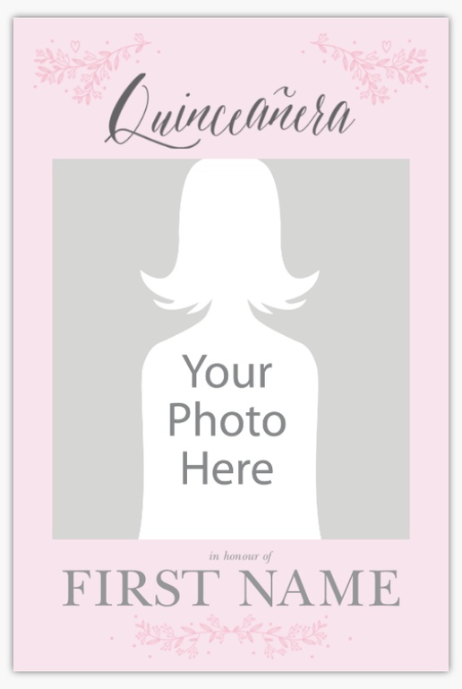 Design Preview for Quinceanera Foam Boards Templates, 24" x 36"