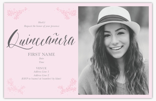 A quinceanera typography photo gray design for Theme with 1 uploads