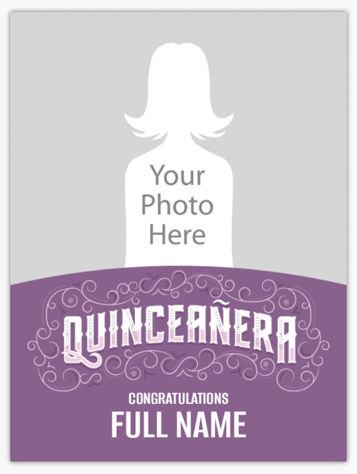 Design Preview for Quinceanera Foam Boards Templates, 18" x 24"