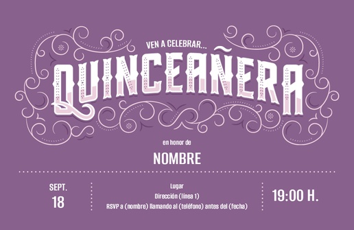 Un adornado mexicana diseño violeta para Cumpleaños
