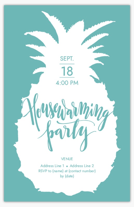Design Preview for Design Gallery: Housewarming Party Invitations & Announcements, 4.6” x 7.2” Flat