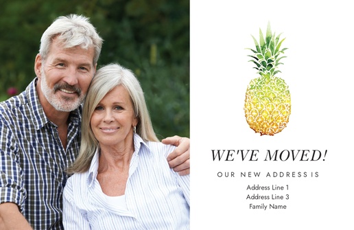 A 1 image pineapple welcome cream design for Moving Announcements  with 1 uploads