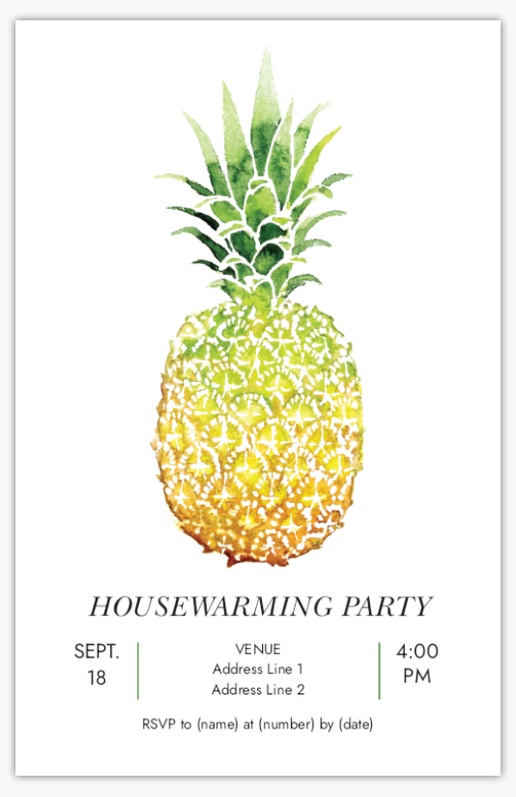 Design Preview for Housewarming Party Invitations & Announcements Templates, 4.6” x 7.2” Flat