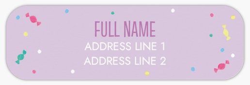 Design Preview for Child Birthday Return Address Labels Templates, White Paper