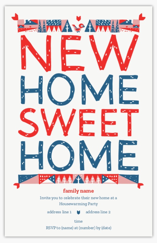 A birds new home sweet home gray white design for Moving