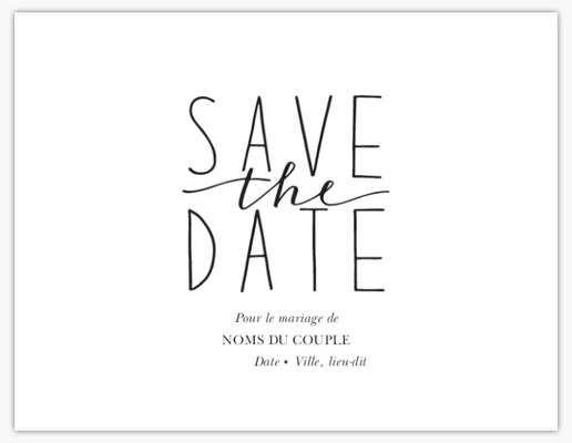 Aperçu du graphisme pour Galerie de modèles : cartes « save the date » pour traditionnel & classique, 13,9 x 10,7 cm