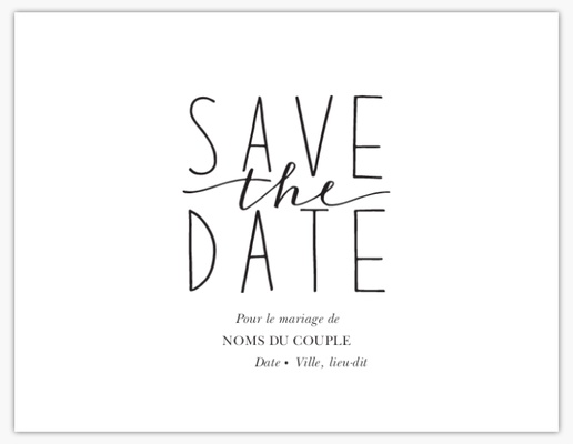 Aperçu du graphisme pour Cartes « Save the Date », 13,9 x 10,7 cm