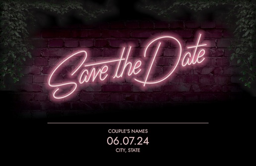 A cool typography black design for Save the Date