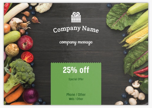 Design Preview for Design Gallery: Organic Food Stores Postcards, A5 (148 x 210 mm)