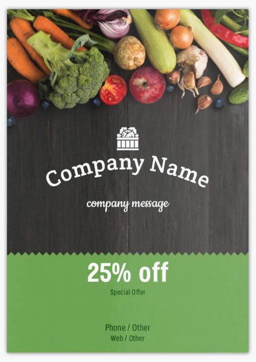 Design Preview for Design Gallery: Organic Food Stores Postcards, A5 (148 x 210 mm)
