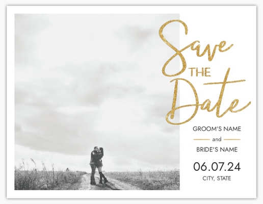 Design Preview for Design Gallery: Typographical Save the Date Cards, 5.5" x 4"