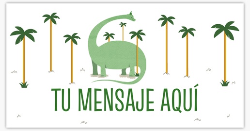 Un dinosaurio cumpleaños dino diseño verde para Fiestas infantiles