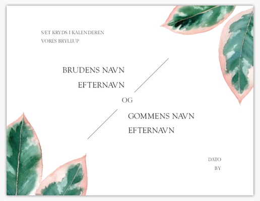 Forhåndsvisning af design for Designgalleri: Grønne planter Sæt kryds i kalenderen-kort, 13,9 x 10,7 cm