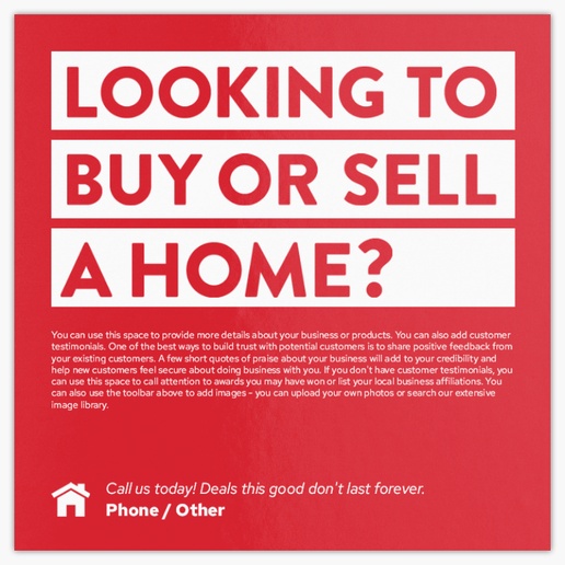 Design Preview for Design Gallery: Property & Estate Agents Postcards, 148 x 148 mm