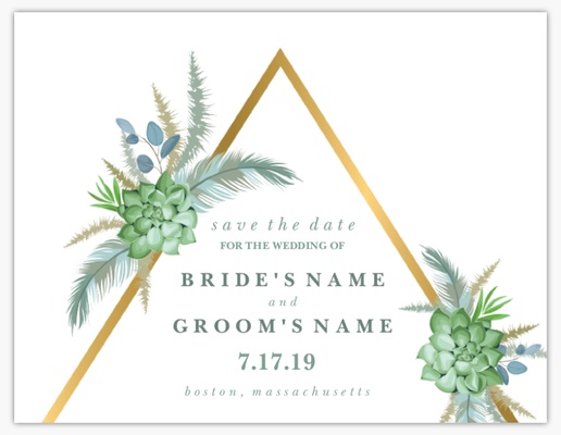 A save the date floralsandfoliage green gray design for Spring