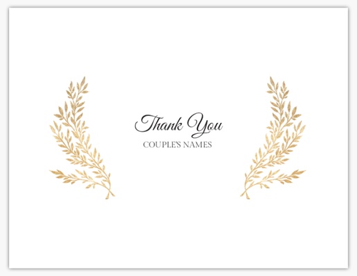 A simple gold thank you white cream design for Events
