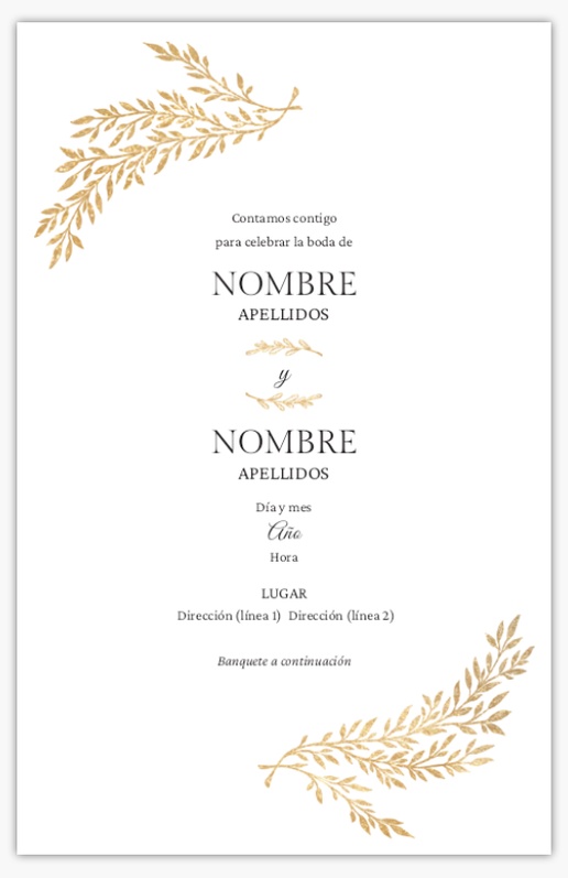 Vista previa del diseño de Plantillas para invitaciones de boda, Plano 18,2 x 11,7 cm