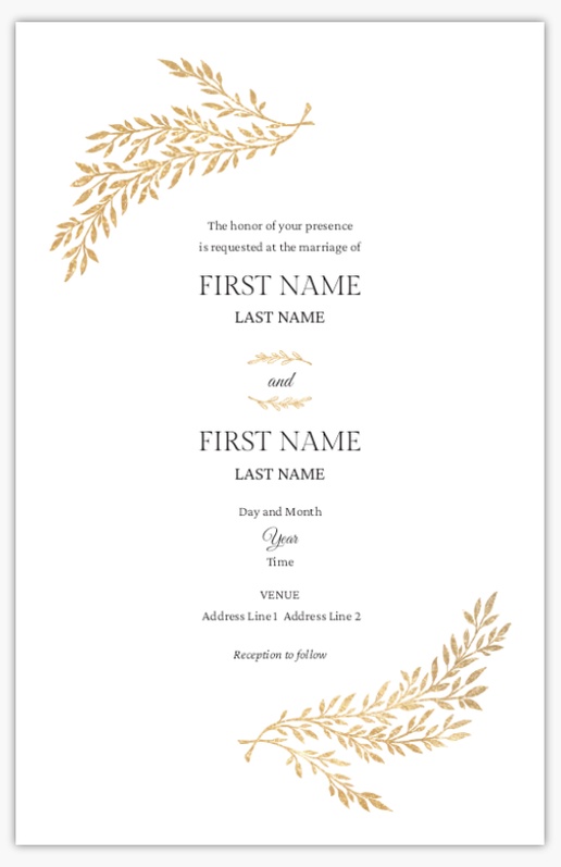 Design Preview for Design Gallery: Elegant Wedding Invitations, 6" x 9" Flat