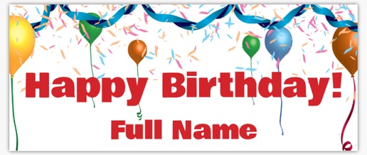 Design Preview for Adult Birthday Vinyl Banners Templates, 2.5' x 6' Indoor vinyl Single-Sided