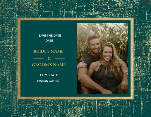 A save the date deep teal gray design for Winter with 1 uploads