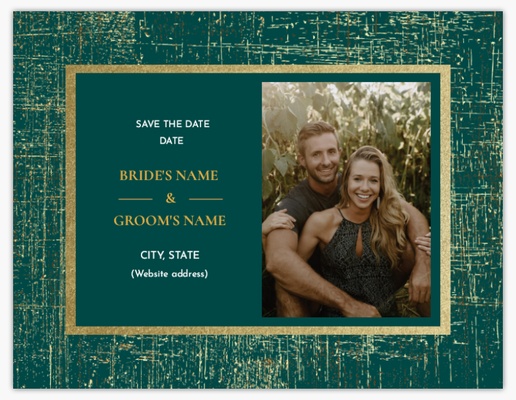 A save the date deep teal gray design for Winter with 1 uploads