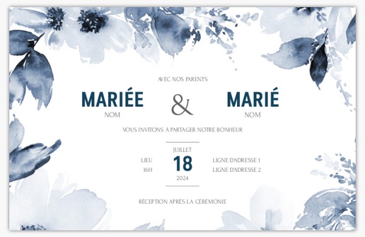 Aperçu du graphisme pour Galerie de modèles : faire-part de mariage pour fleurs, Non pliées 18.2 x 11.7 cm