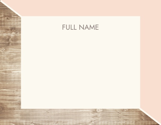 Design Preview for Design Gallery: Rustic Personalized Note Cards, Flat 5.5" x 4"