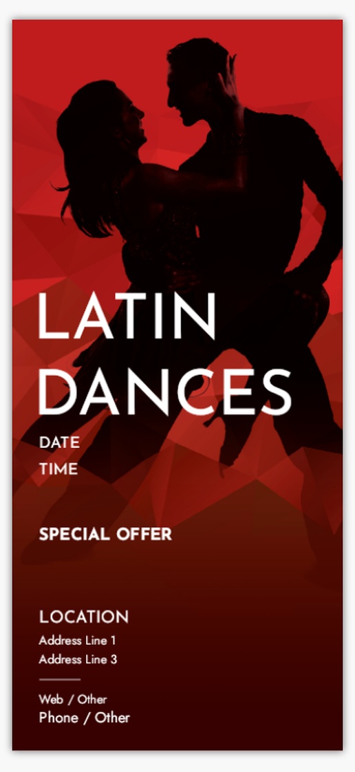 A dancing salsa brown red design for Events