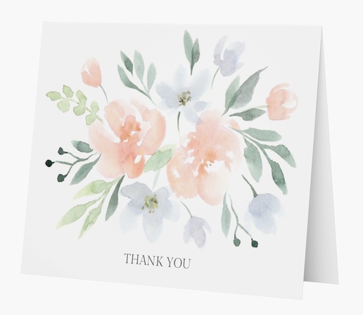 A pale pink florals watercolor white gray design for Spring