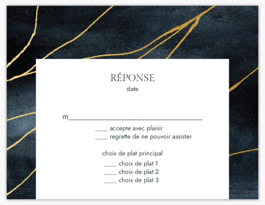 Aperçu du graphisme pour Galerie de modèles : Cartes de réponse de mariage, 5.5" x 4" Flat