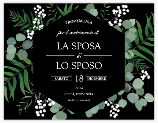 Anteprima design per Galleria di design: Biglietti Save the date per Verdeggiante, 13,9 x 10,7 cm
