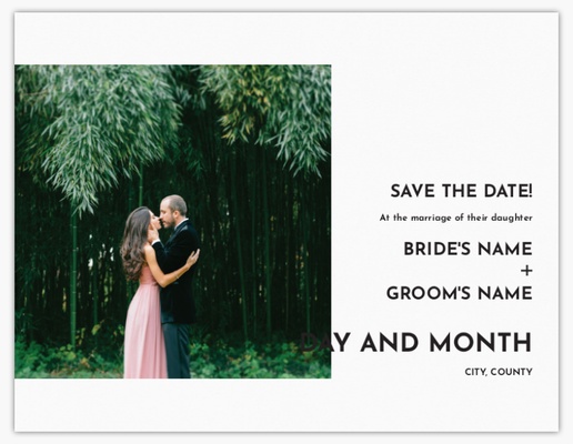 Design Preview for Templates for Minimal Save The Date Cards , Flat 10.7 x 13.9 cm