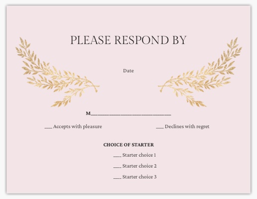 Design Preview for  Wedding RSVP Cards Templates, 5.5" x 4" Flat